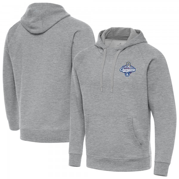 Los Angeles Dodgers Antigua Heather Gray Back-to-Back World Series Champions Victory Hoodie