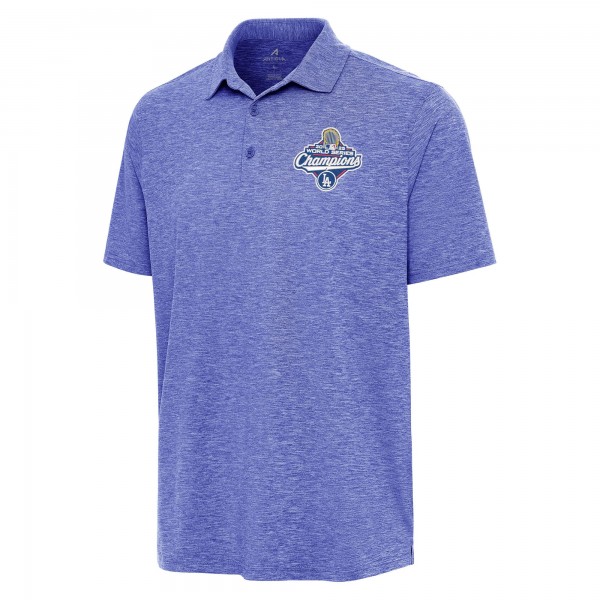 Los Angeles Dodgers Antigua Heather Royal 2025 World Series Champions Par 3 Polo