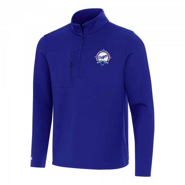 Los Angeles Dodgers Antigua Royal Back-to-Back World Series Champions Insider Quarter-Zip Pullover