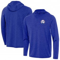 Los Angeles Dodgers Antigua Heather Royal Back-to-Back World Series Champions Tidy Quarter-Zip Hoodie