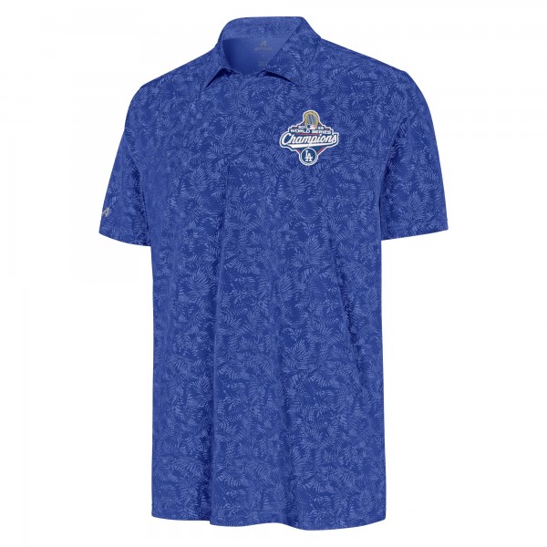 Los Angeles Dodgers Antigua Royal 2025 World Series Champions Lush Polo