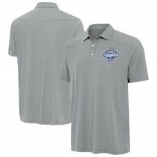 Los Angeles Dodgers Antigua Gray Back-to-Back World Series Champions Western Polo