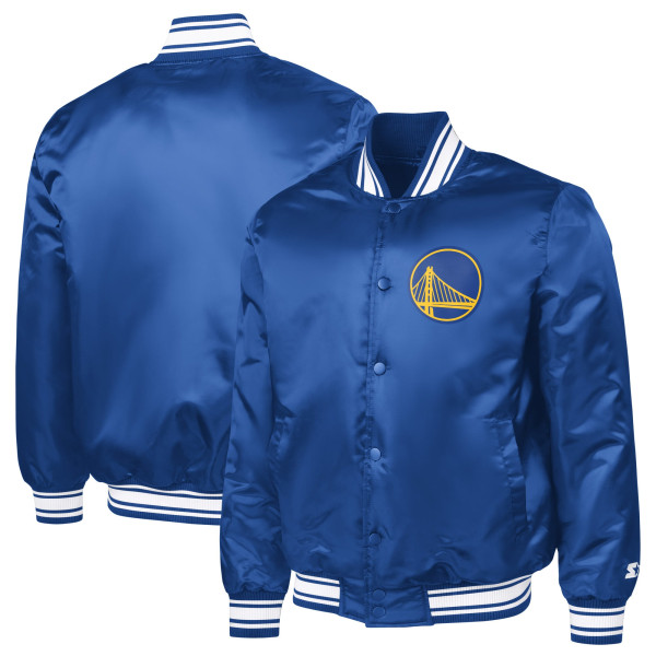 Рубашка Golden State Warriors Starter Royal Printed Team Logo Satin Varsity Jacket