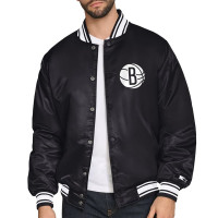 Рубашка Brooklyn Nets Starter Black Printed Team Logo Satin Varsity Jacket