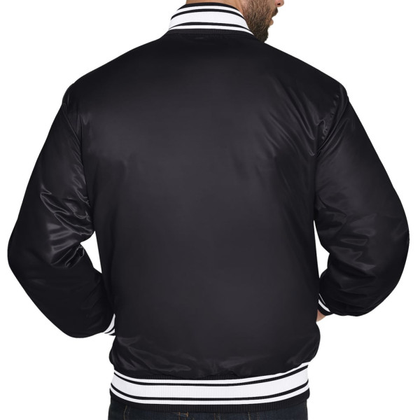 Рубашка Brooklyn Nets Starter Black Printed Team Logo Satin Varsity Jacket