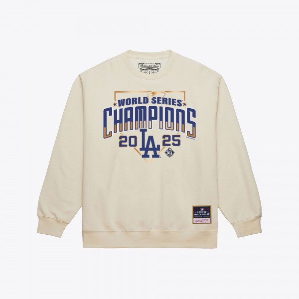 Los Angeles Dodgers Mitchell & Ness Cream 2025 World Series Champions Sweatshirt