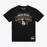 Los Angeles Dodgers Mitchell & Ness Black 2025 World Series Champions Arch T-Shirt