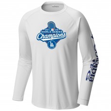 Los Angeles Dodgers Columbia White 2025 World Series Champions Terminal Tackle Long Sleeve T-Shirt