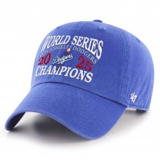 Бейсболка Los Angeles Dodgers 47 Royal 2025 World Series Champions Clean Up