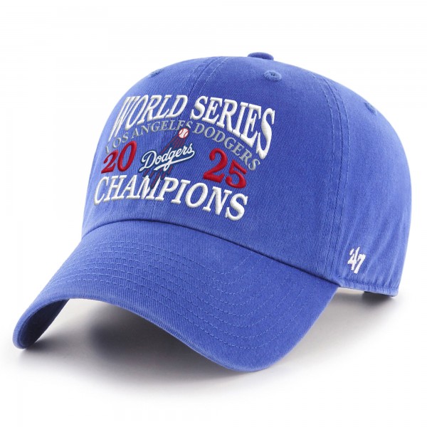 Бейсболка Los Angeles Dodgers 47 Royal 2025 World Series Champions Clean Up