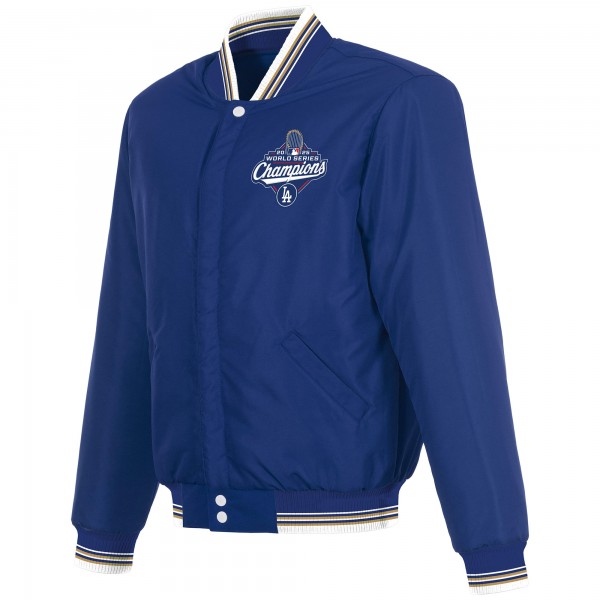 Los Angeles Dodgers JH Design Royal/White 2025 World Series Champions Reversible Varsity Full-Snap Jacket