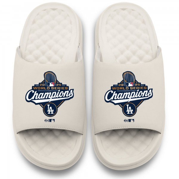 Unisex Los Angeles Dodgers ISlide White 2025 World Series Champions Motive Slide Sandals