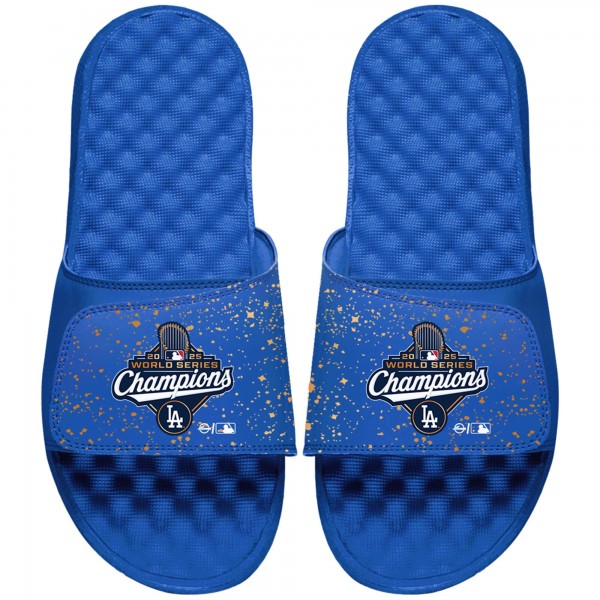 Unisex Los Angeles Dodgers ISlide Royal 2025 World Series Champions Speckle Print Socks & Slide Bundle
