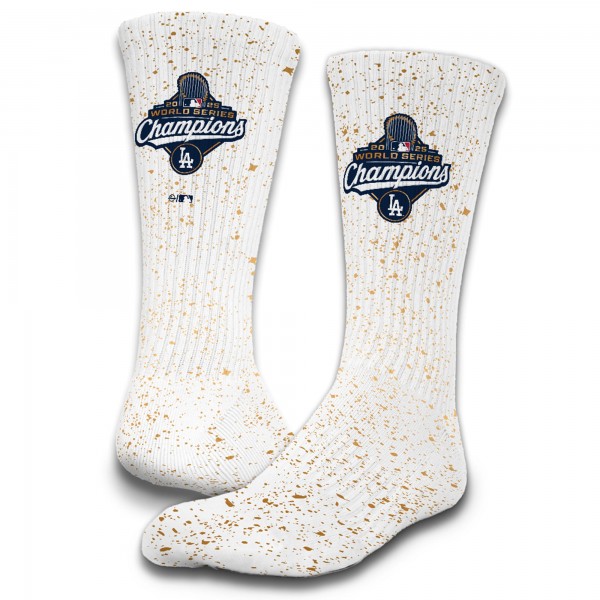 Unisex Los Angeles Dodgers ISlide Royal 2025 World Series Champions Speckle Print Socks & Slide Bundle