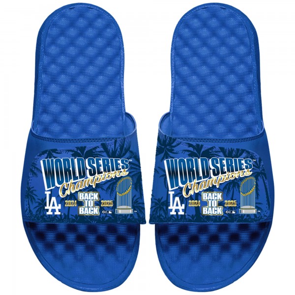 Unisex Los Angeles Dodgers ISlide Royal 2025 World Series Champions Collage Slide Sandals