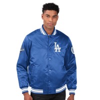 Los Angeles Dodgers Starter Royal 2025 World Series Champions Satin Varsity Full-Snap Jacket