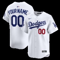 Los Angeles Dodgers Nike White 2025 World Series Champions Home Custom Limited Jersey