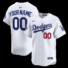 Los Angeles Dodgers Nike White 2025 World Series Champions Home Custom Limited Jersey