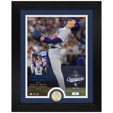 Los Angeles Dodgers Yoshinobu Yamamoto Highland Mint 2025 World Series MVP 13 x 16 Bronze Coin Photo Mint