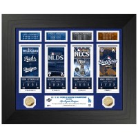 Los Angeles Dodgers Highland Mint 2025 World Series Champions 18 x 22 Road To Ticket Gold Coin Photo Mint
