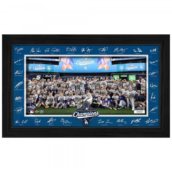 Los Angeles Dodgers Highland Mint 2025 World Series Champions 12 x 20 Signature Celebration Frame