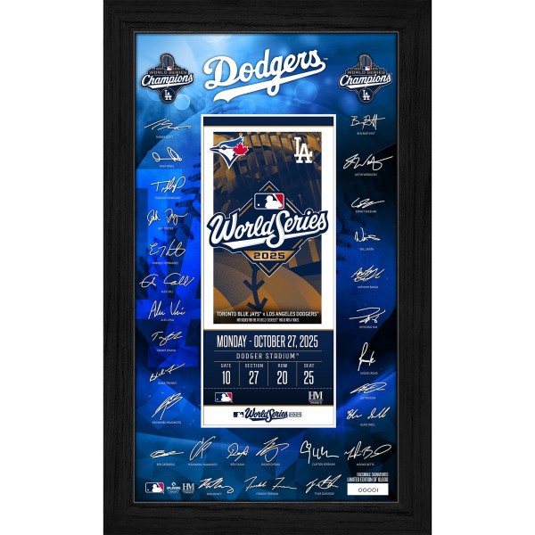 Los Angeles Dodgers Highland Mint 2025 World Series Champions 12 x 20 Signature Ticket Frame