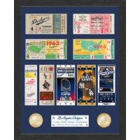 Los Angeles Dodgers Highland Mint Nine-Time World Series Champions 13 x 16 Bronze Coin Ticket Photo Mint