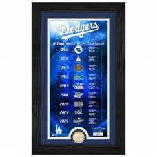 Los Angeles Dodgers Highland Mint Nine-Time World Series Champions 12 x 20 Legacy Bronze Coin Photo Mint