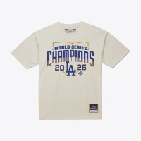 Футболка Los Angeles Dodgers Mitchell & Ness Cream 2025 World Series Champions Arch