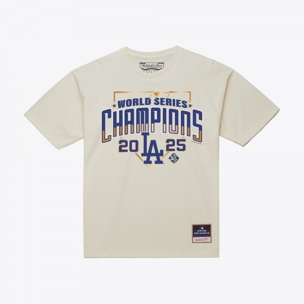 Los Angeles Dodgers Mitchell & Ness Cream 2025 World Series Champions Arch T-Shirt