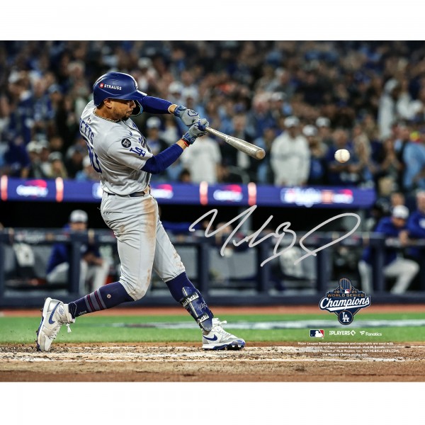 Mookie Betts Los Angeles Dodgers Autographed Fanatics Authentic 2025 World Series Champions 8 x 10 Photograph