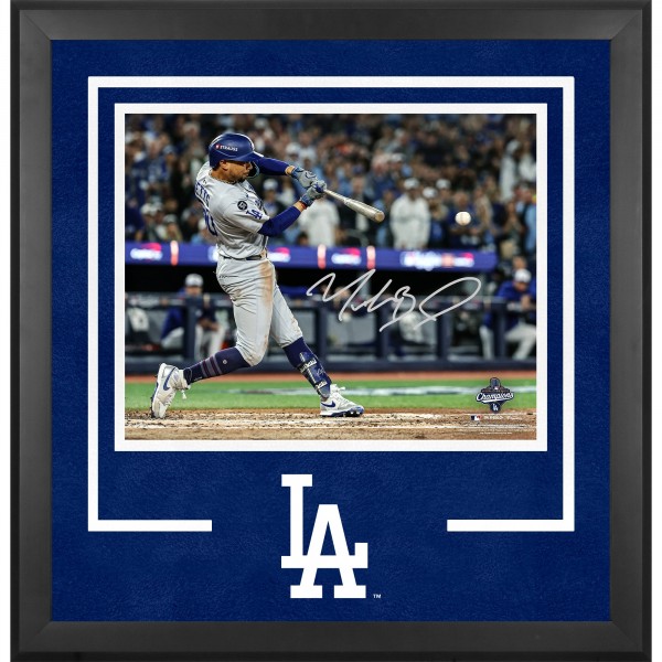 Mookie Betts Los Angeles Dodgers Autographed Fanatics Authentic 2025 World Series Champions Deluxe Framed 16 x 20 Photograph