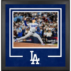 Yoshinobu Yamamoto Los Angeles Dodgers Autographed Fanatics Authentic 2025 World Series Champions Deluxe Framed 16 x 20 Photograph