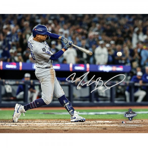 Mookie Betts Los Angeles Dodgers Autographed Fanatics Authentic 2025 World Series Champions 16 x 20 Photograph