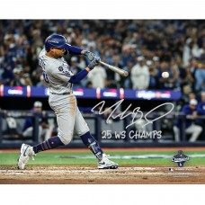 Mookie Betts Los Angeles Dodgers Autographed Fanatics Authentic 2025 World Series Champions 16 x 20 Photograph with 25 WS Champs Inscription