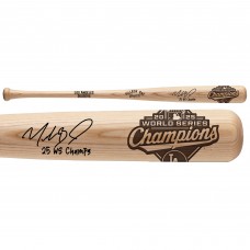 Mookie Betts Los Angeles Dodgers Autographed Fanatics Authentic 2025 World Series Champions Pillbox Bat Company Bat with 25 WS Champs Inscription