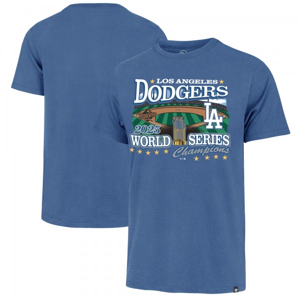 Los Angeles Dodgers 47 Royal 2025 World Series Champions Franklin T-Shirt