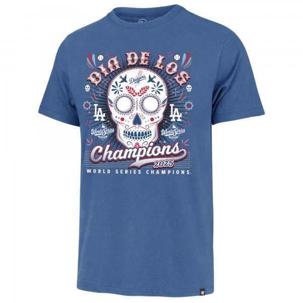 Los Angeles Dodgers 47 Royal 2025 World Series Champions Dia De Los Champions Franklin T-Shirt
