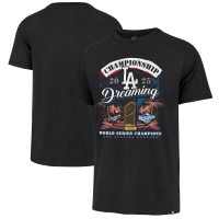 Los Angeles Dodgers 47 Black 2025 World Series Champions Dreaming Franklin T-Shirt