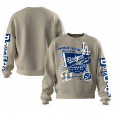 Женская Los Angeles Dodgers Fanatics Beige 2025 World Series Champions Pennant Spirit Jersey Fleece Sweatshirt