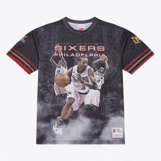 Philadelphia 76ers Mitchell & Ness Black Hardwood Classics Originals Collection 2000-2001 Team Roster T-Shirt