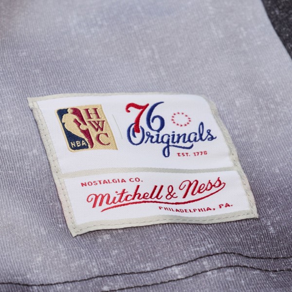 Philadelphia 76ers Mitchell & Ness Black Hardwood Classics Originals Collection 2000-2001 Team Roster T-Shirt