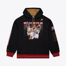 Толстовка Philadelphia 76ers Mitchell & Ness Black Hardwood Classics Originals Collection 2000-2001 Team Roster Fleece