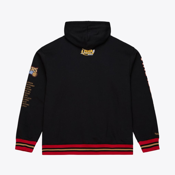 Толстовка Philadelphia 76ers Mitchell & Ness Black Hardwood Classics Originals Collection 2000-2001 Team Roster Fleece