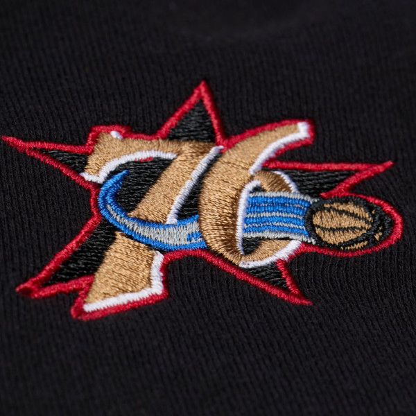 Толстовка Philadelphia 76ers Mitchell & Ness Black Hardwood Classics Originals Collection 2000-2001 Team Roster Fleece