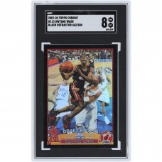 Dwyane Wade Miami Heat 2003-04 Topps Chrome Black Refractor #115 #463/500 SGC Authenticated 8 Rookie Card