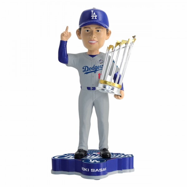 Los Angeles Dodgers Roki Sasaki FOCO 2025 World Series Champions 8 Bobblehead