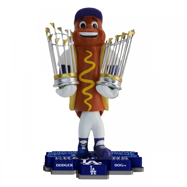 Los Angeles Dodgers FOCO Back-to-Back World Series Champions 8 Dodger Dog Bobblehead