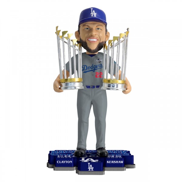 Los Angeles Dodgers Clayton Kershaw FOCO Back-to-Back World Series Champions 8 Bobblehead