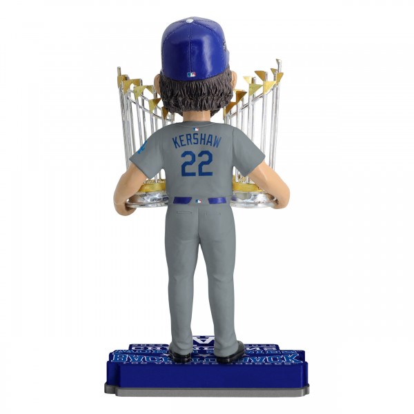 Los Angeles Dodgers Clayton Kershaw FOCO Back-to-Back World Series Champions 8 Bobblehead